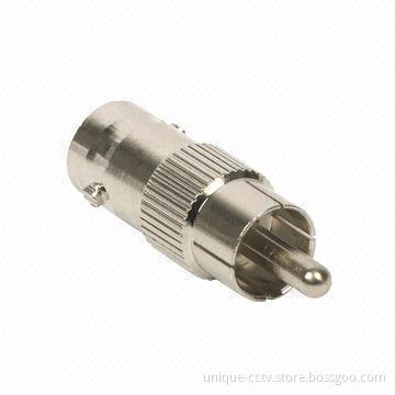 RCA Male Plug to BNC Female Jack Adapter, Coax Connector Coupler for CCTV